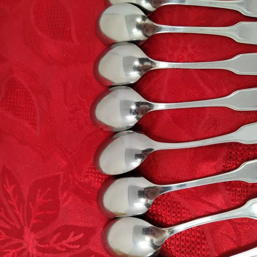 14X Tsp Colonial Shell Stainless Teaspoons Korea